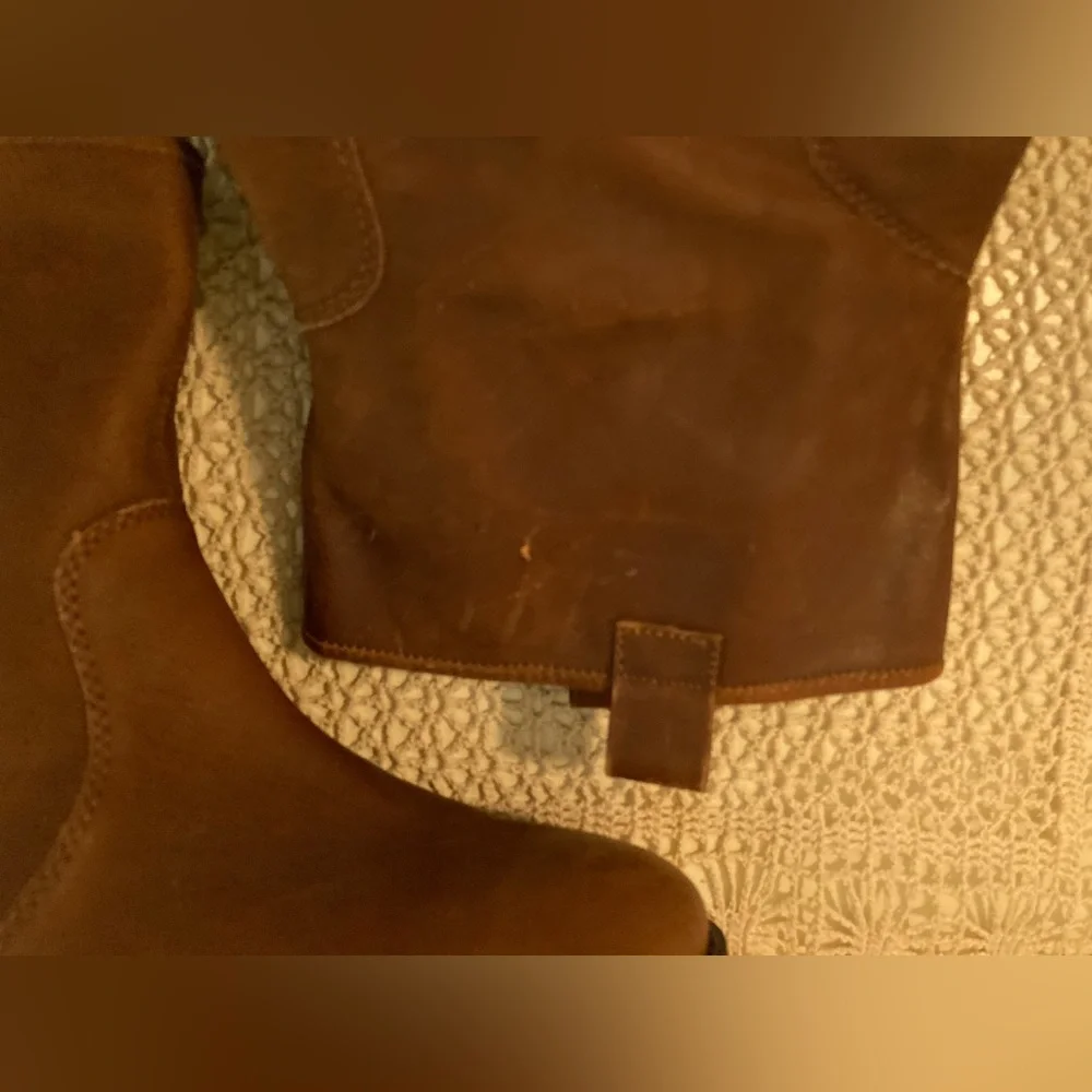 Brown Leather Boots NEW Leather Pull on Ankle Booties NWOT Size 10 - Picture 7 of 14